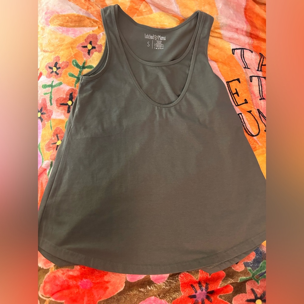 Latched Mama Green Tank Top Sleeveless Style